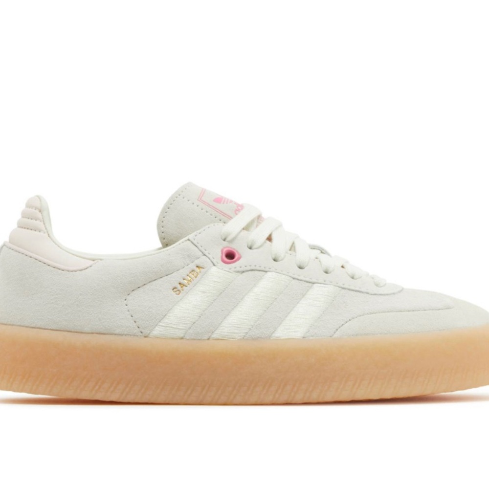 NIB - adidas Sambae W Sneakers - White/pink - Size 8W
